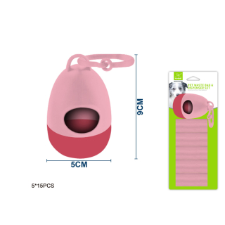 Zásobník na sáčky EggBag Nunbell – růžový L (5 ks)