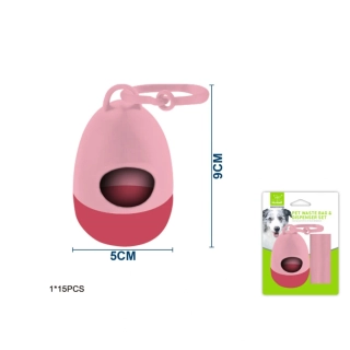 Zásobník na sáčky EggBag Nunbell – růžový