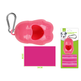 Zásobník na sáčky Paw Nunbell – červený S (2 ks)