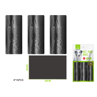 Nunbell – Sada sáčků na psí exkrementy basic černý M (6 ks)