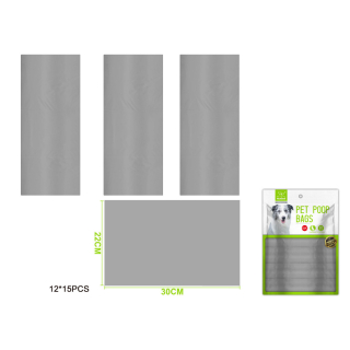 Nunbell – Sada sáčků na psí exkrementy basic šedý L (12 ks)