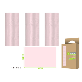 Ekologické sáčky na exkrementy Eco Nunbell – růžové L  (12 ks)