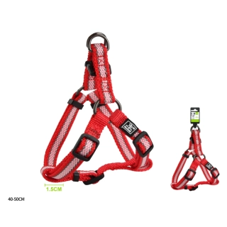 Nastavitelný postroj pro psy Double Nunbell - červený S/M