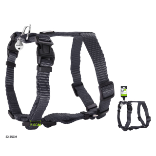 Nastavitelný H postroj pro psy Classic Nunbell - antracit M/L