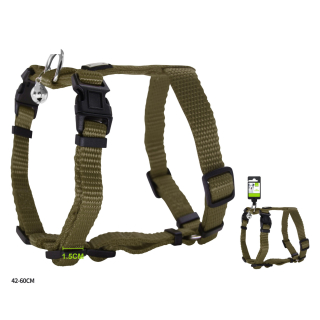Nastavitelný H postroj pro psy Classic Nunbell - khaki S/M
