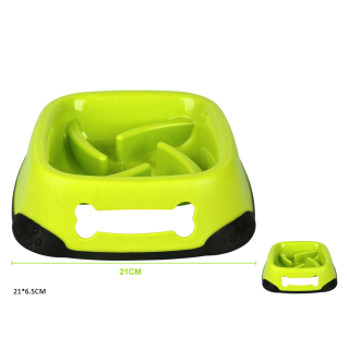 Miska proti hltání pro psy Kost Nunbell - zelená S/M