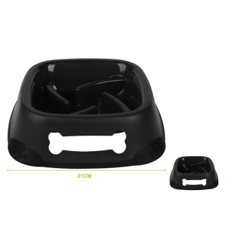 Miska proti hltání pro psy Kost Nunbell - černá S/M