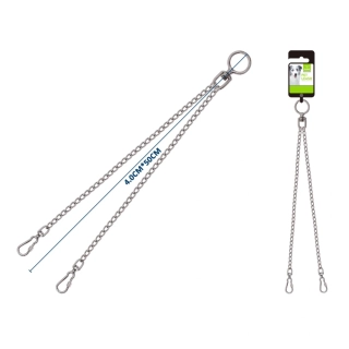 Spojka na vodítko pro dva psy – kovová