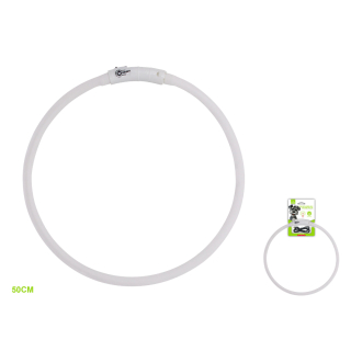 Svítící LED obojek pro psy Nunbell - bílý M
