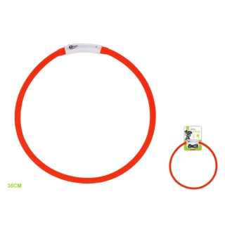 Svítící LED obojek pro psy Nunbell - červený S