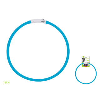 Svítící LED obojek pro psy Nunbell - modrý L