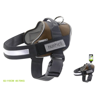Postroj ComfortFit pro psy Nunbell - hnědý XXXL