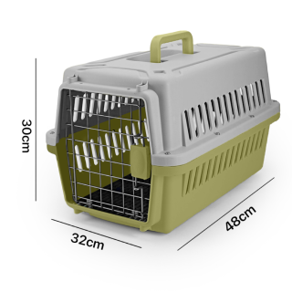Přepravka pro psy a kočky Nunbell – TravelBox Classic olivově-hořčicová